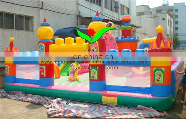 Giant amusement park outdoor fun city inflatable 10x8m