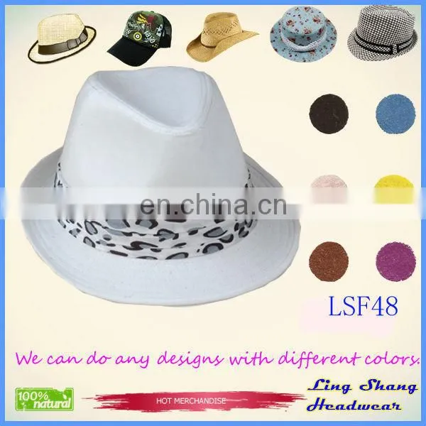 LSF49 Ningbo Lingshang Wholesale Beautiful Ribbon Fabric fashion wholesale fedora hat