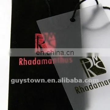 custom fashion private brand name swing tags for garment