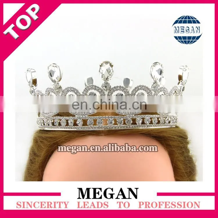Fashion crystal rhinestone crown silver cake topper crown