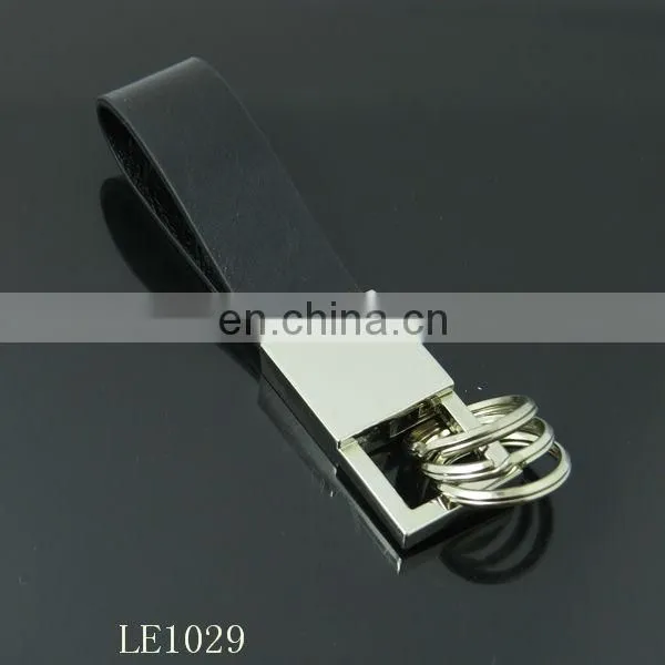 Custom PU leather keychain with printing your logo metal keyring