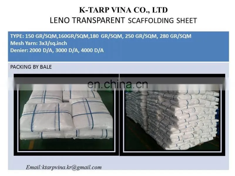 Leno scaffolding sheet, pre-punching holes, webbing reinforced band, UV resistant, durable, reusable