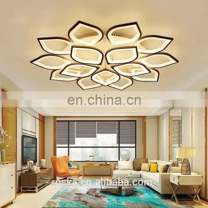 Creative modern lotus living room led ceiling light