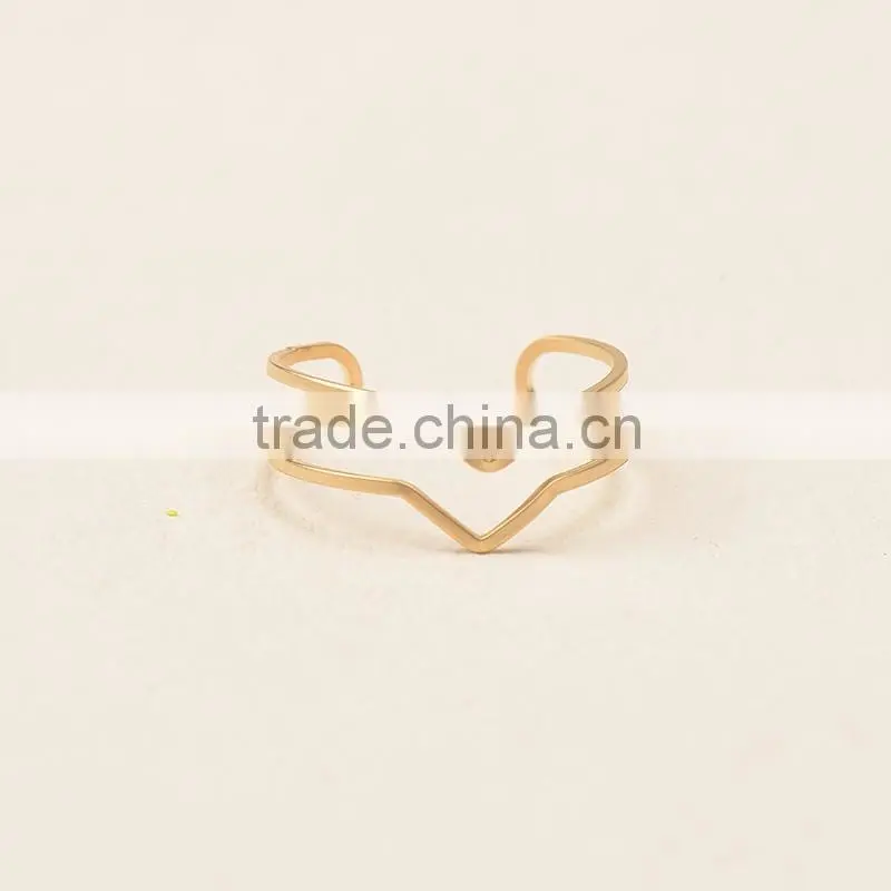 New Fashion polishing crown shape alloy finger ring