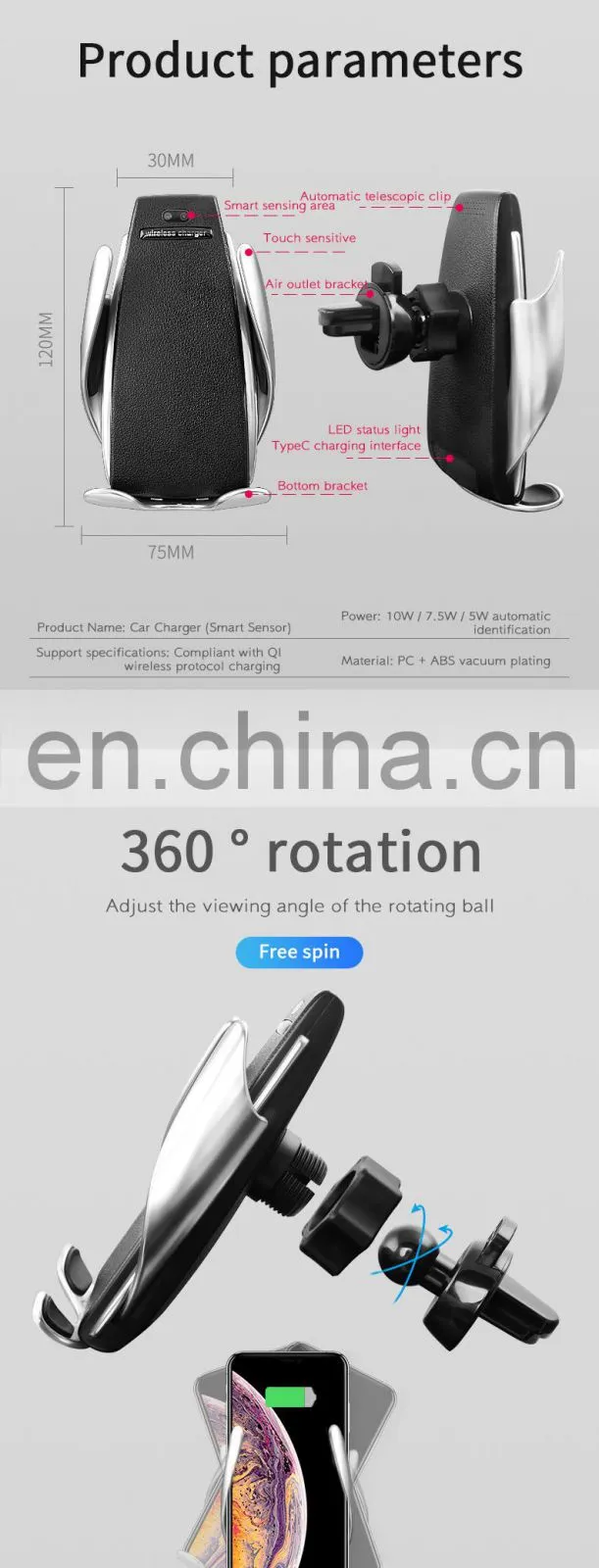 Qi Wireless Charging High Efficlency Wireless Charging For Iphone 6/7/8 Mobile Phones Charging Station
