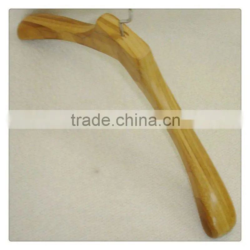 AT138 natural bamboo hanger textile hanger