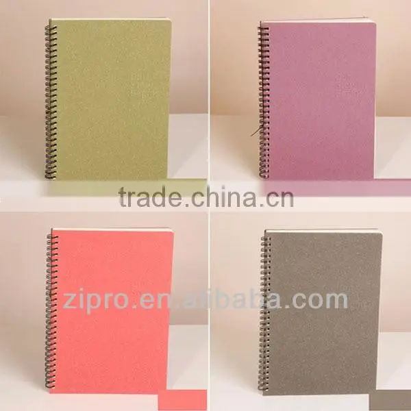 Customized spiral notebook with paper cover
