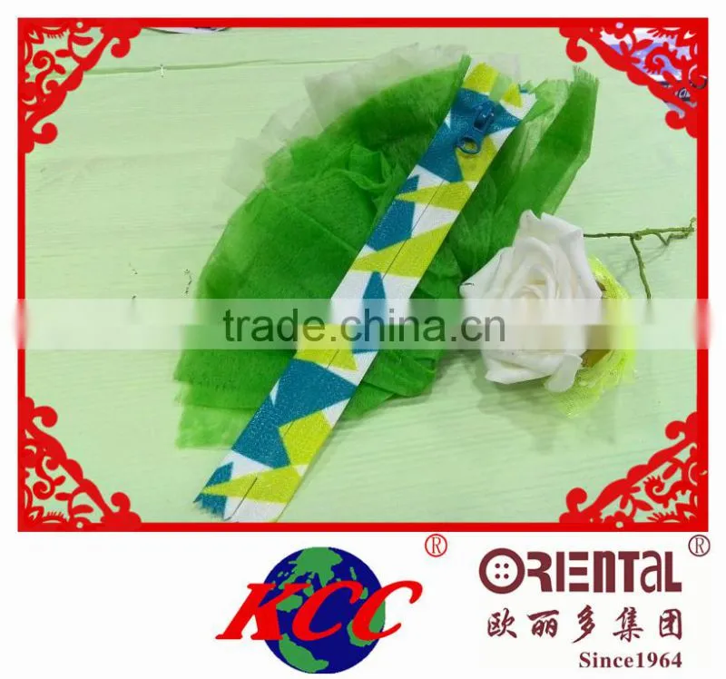 High quality/C4 water proof printed zipper KCC zipper