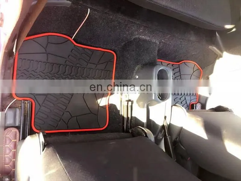 5PCS Rubber Foot Mat for Suzuki Jimny 98-18 JB43 4x4 Accessories Maiker Manufacturer Car Mat