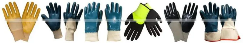 13 Gauge Gray Nylon Polyester Lining Smooth Nitrile Work Gloves