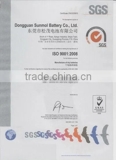 1.5V R03 AAA Battery Made In China