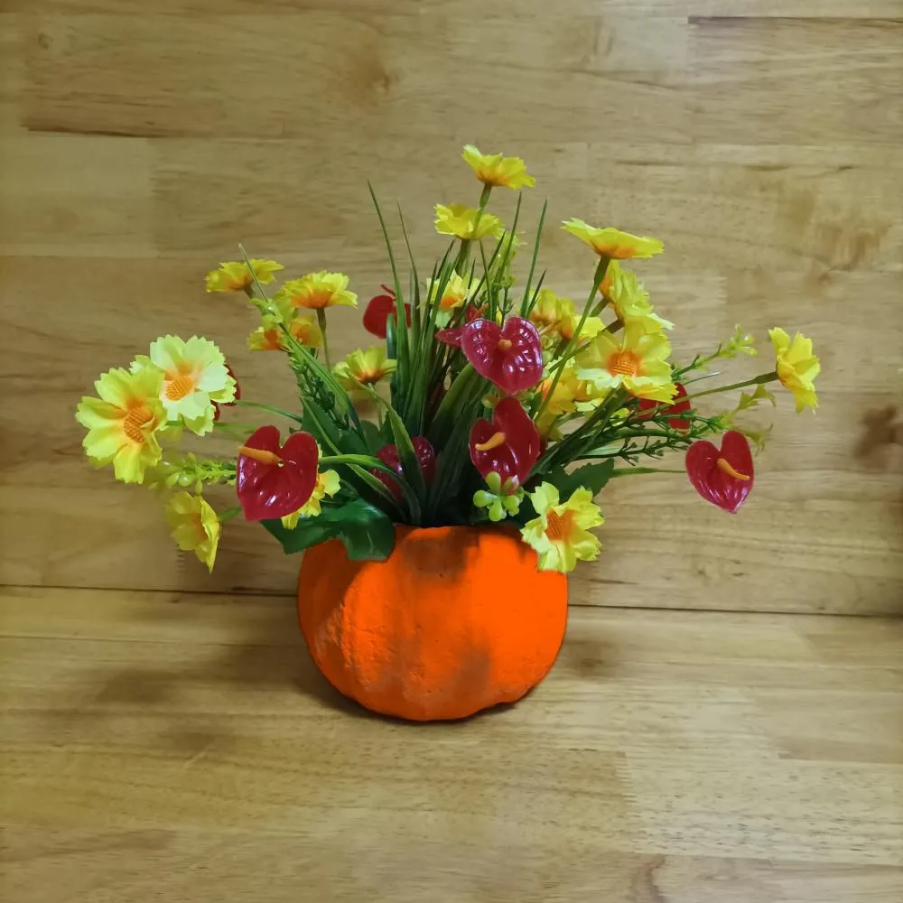 moulded fiber pumpkin decoration