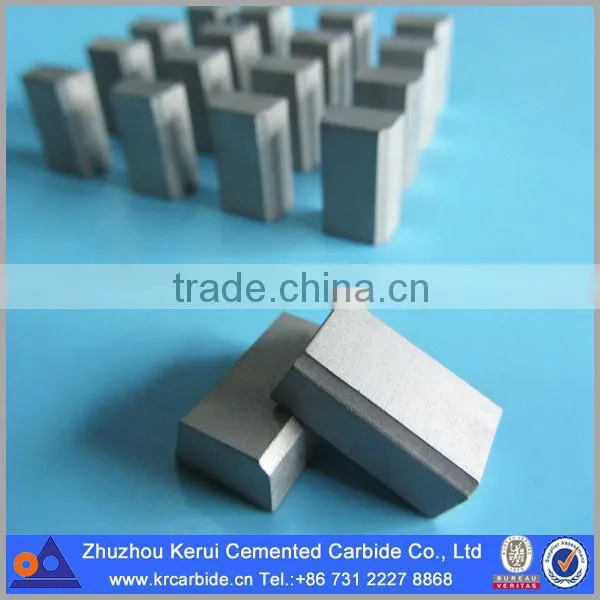 K20 A420 brazed tips/solid carbide tips for brazed tools in metalworking
