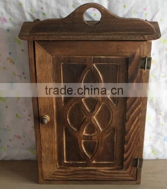 Antique Wooden Key Box, Wholesale Key Storage Box, Wooden Wall Hanging Key Box