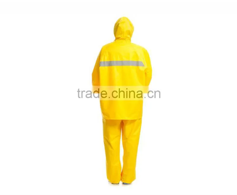 YANLI 100%waterproof,high quality yellow pvc vinyl raincoat