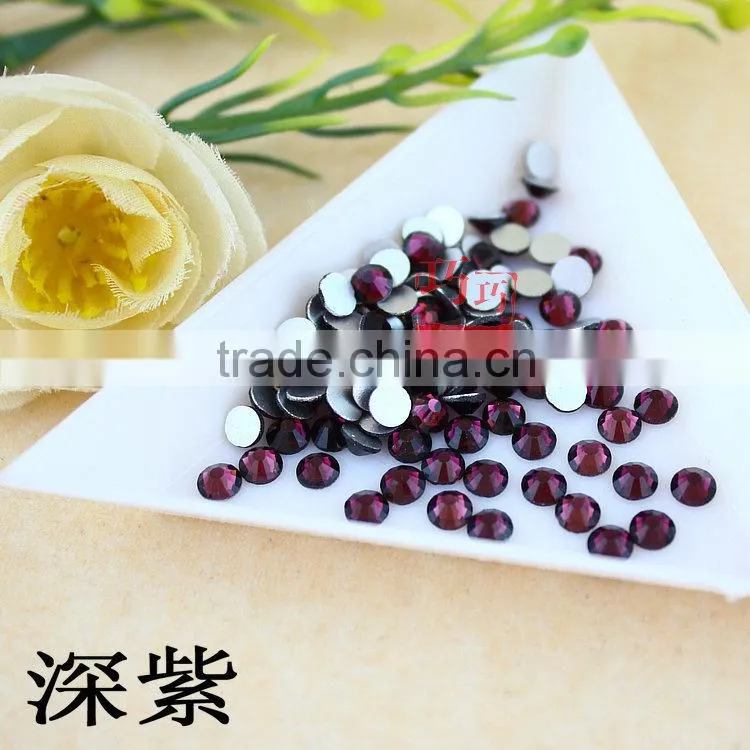 Wholesale Decorative Flat Back Round shape Crystal DMC Rhinestones ss8