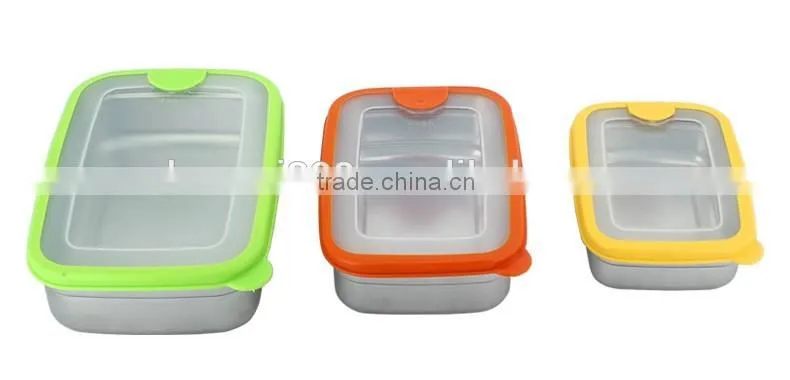 stainless steel food container storage set/ bulk lunch container bento box/ snack container