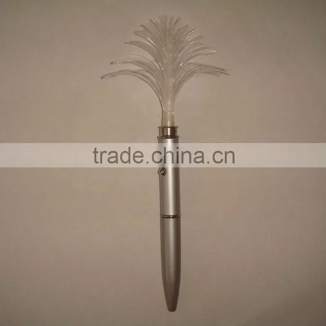 Fiber-optic glowing pen , glow in the dark fiber optic light pen,projector ballpointpen
