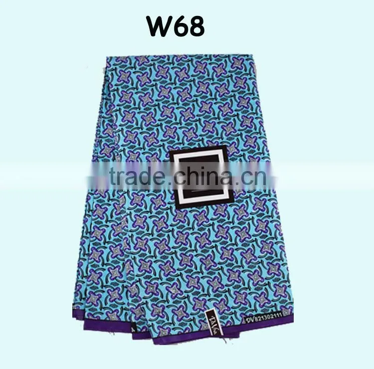 african wear design cotton real wax fabric for african women clothing W68
