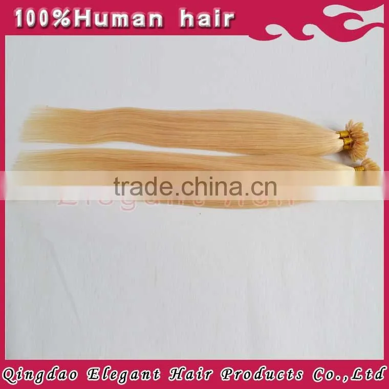 Qingdao elegant top quality Brazilian U tip hair extension,various color hair extension wholesale