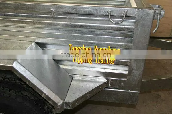 Hot dipped galvanized hydraulic tipping box trailer/ tipper trailer/ farm trailer