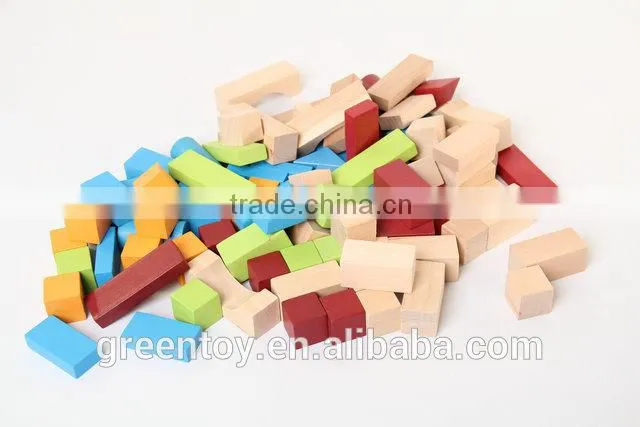 wood blocks building toy educational toys wooden castle