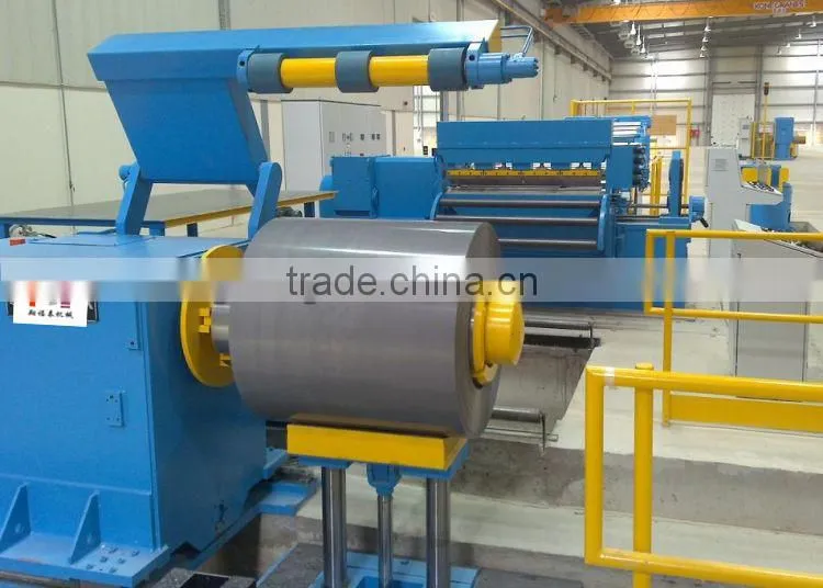 steel coil rewinder with hold down arms device