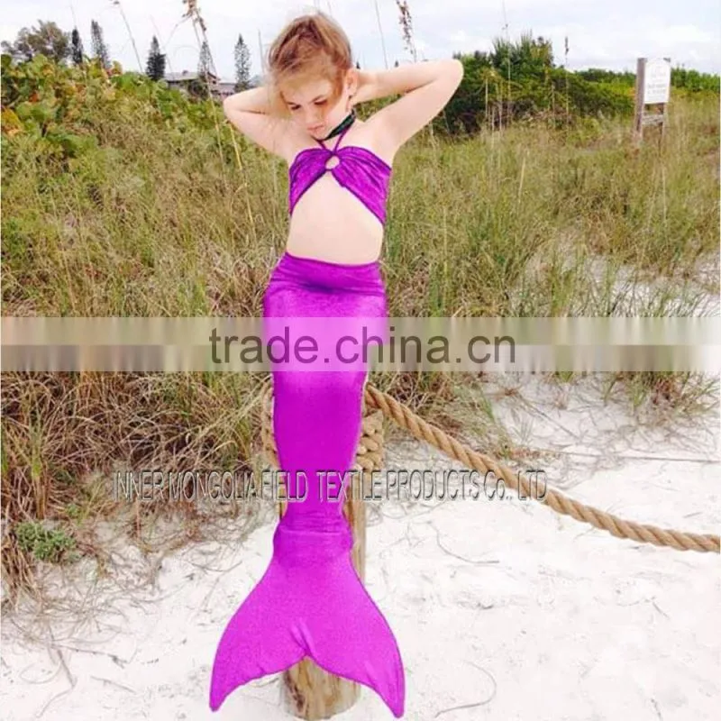 Girls Kids Mermaid Tail Swimmable Bikini Set