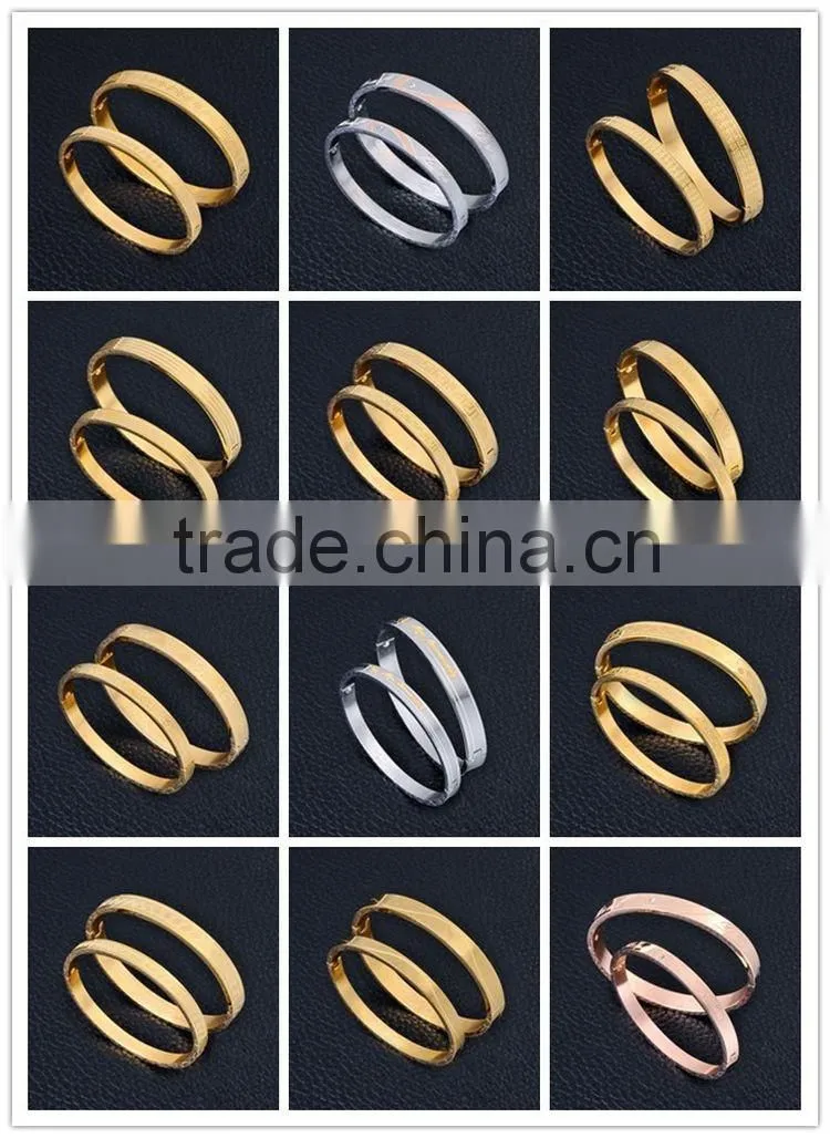 Wholesale Star Carving Pattern Stainless Steel Bracelet Bangle Can Open SMJ0054