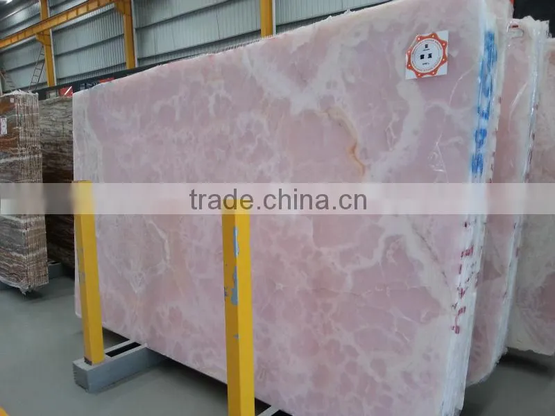 Pink onyx slab