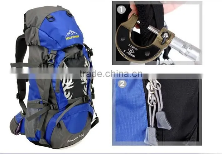 popular Outdoor Camping durable hiking drawstring backpack 65L