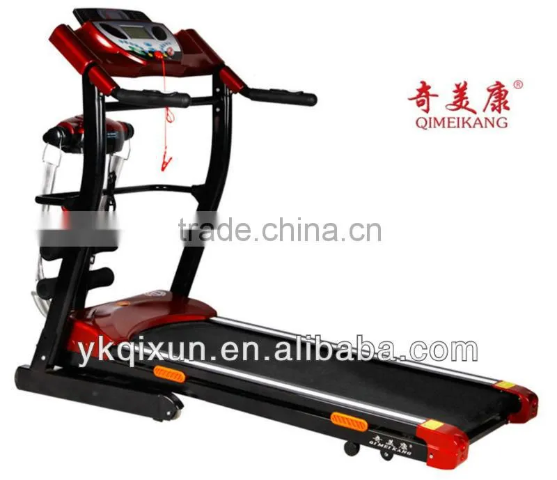 Multifunctional entry level treadmill with massager belt