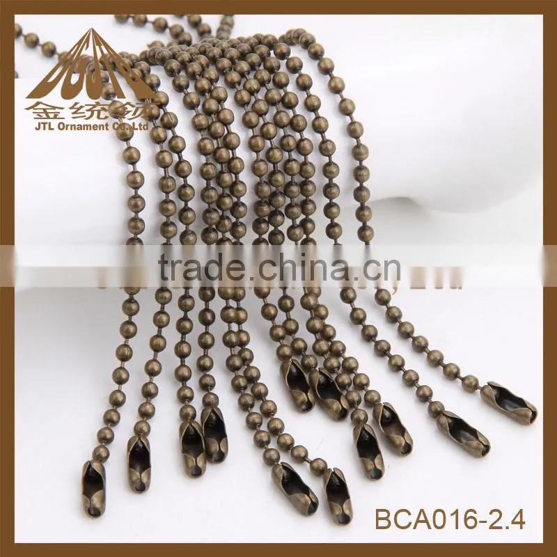 wholesale color ball chain antique brass ball chain