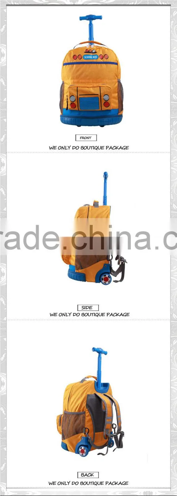 XF B-148 hot sale fashion cheap stylish school trolley bag 2014 for girls