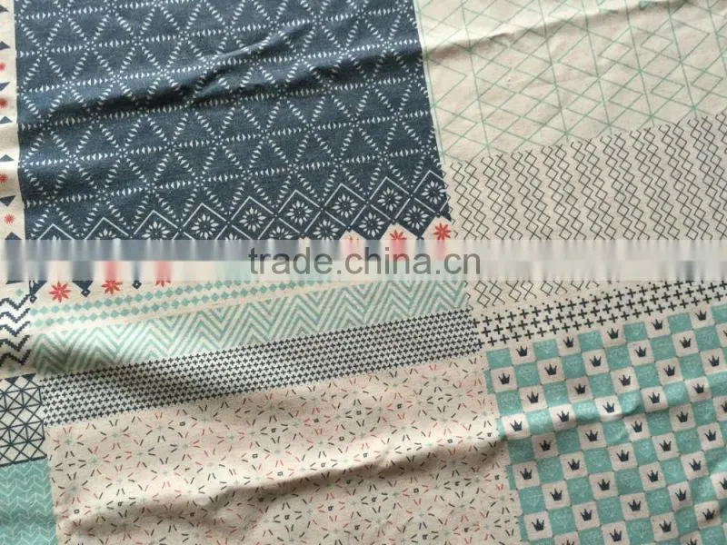 Personality cartoon Linen / Cotton fabric digital printing fabric