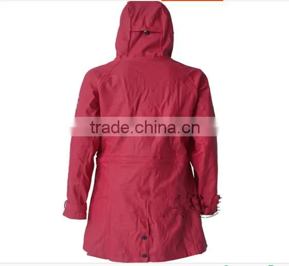women fashion PU raincoat high quality