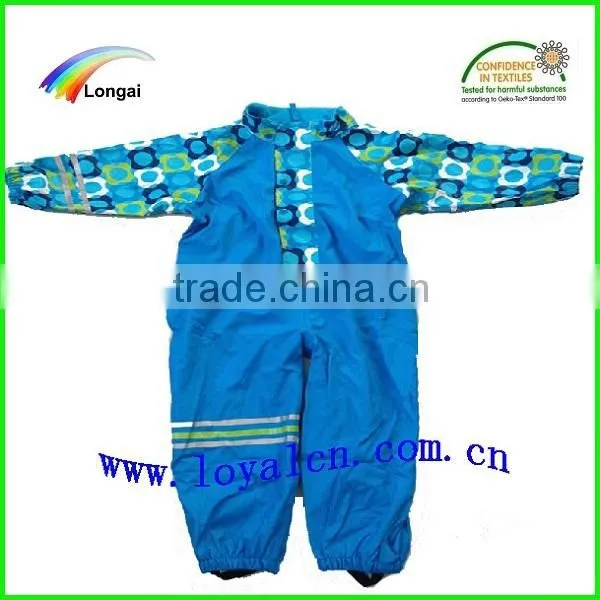 children pink waterproof rain jumpsuits