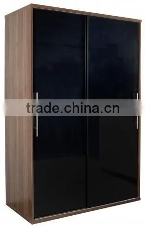 Home Use Black Vienna Two Door Sliding Wardrobe