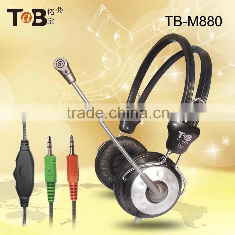 2015 cool design headsets for computer, stereo headphones with mic, wireless headset with removable mic