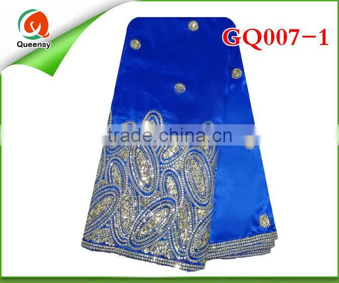 African George lace embroidery fabric, Fashion French Silk George Fabric For Dress GQ007-1