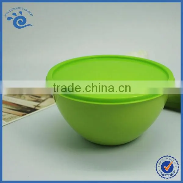Green Petals-shaped Food Grade Plastic Storage Container With Lid