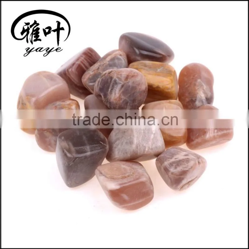 Wholesale Natural semi precious Stone Highly Polished 20-25mm Moonstone Tumbled Stone
