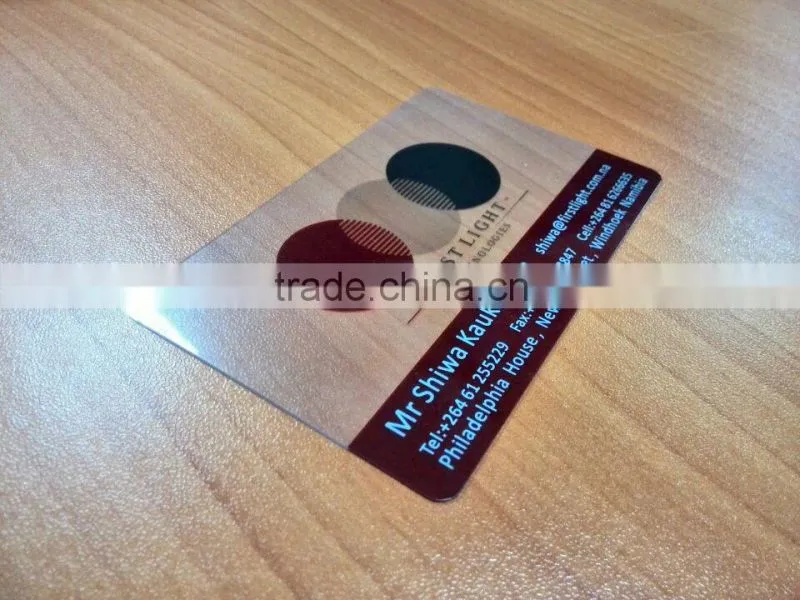 Guangzhou Nice Plastic Transparent Business Cards