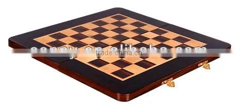 Suitcase Style Top Fashion Birdeye Maple Wooden Chess And Checker Table