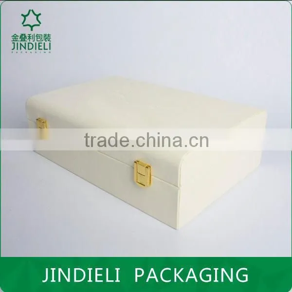 fashion elegant wooden pu cosmetic box