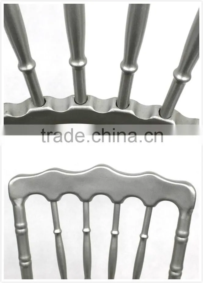 White metal frame black seat chiavari wedding chair