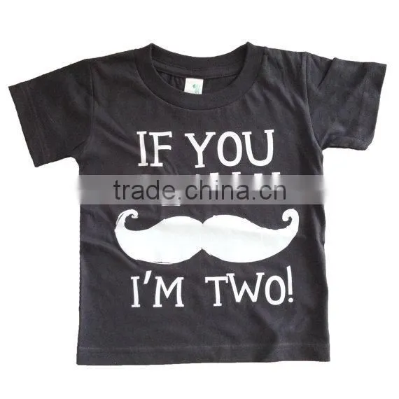 Baby boys organic cotton t shirts Design of beard wholesale