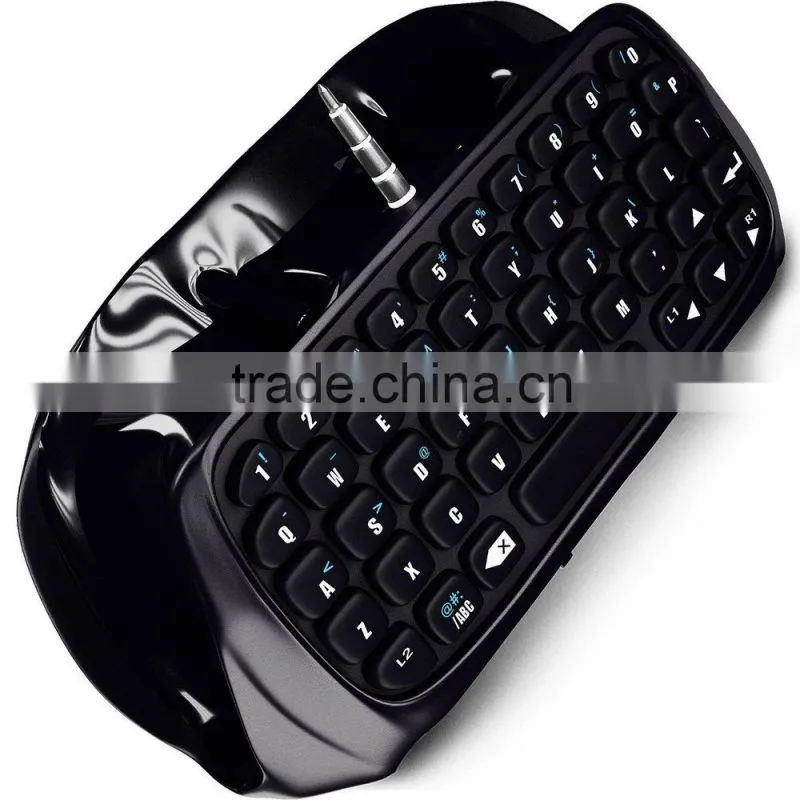 propshiping Black Bluetooth Mini Wireless Chatpad Message Keyboard for Sony Playstation 4 PS4 Controller Gmaepad