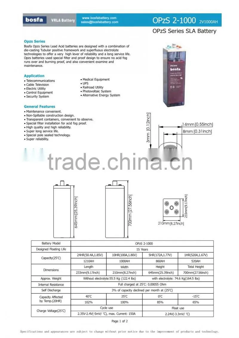 tubular battery 1000ah,tubular 12v battery 1000ah,tubular battery 2v 1000ah,vrla 100ah battery,1000ah battery battery 2v