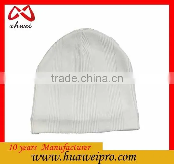 Custom Logo Winter Beanie Hat Womem Chunky Knit Warm 100% Cotton Beanie Cap